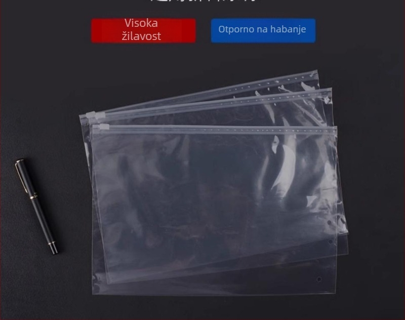 Prozirna vrećica sa zatvaračem za donje rublje i grudnjake, horizontalna plastična vrećica za skladištenje, prilagodljiva