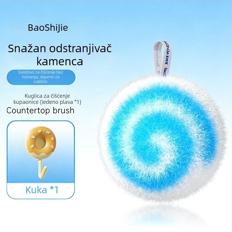 Čarobna kugla za čišćenje kupaonice — set četkica za umivaonik, radnu površinu, pločice i fuge.