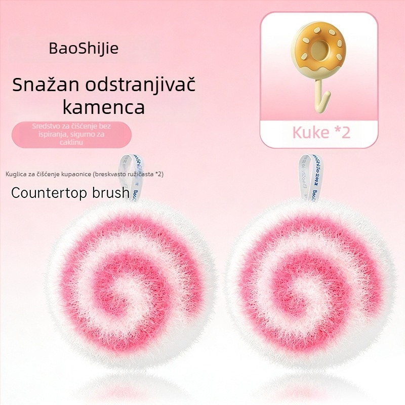 Čarobna kugla za čišćenje kupaonice — set četkica za umivaonik, radnu površinu, pločice i fuge.