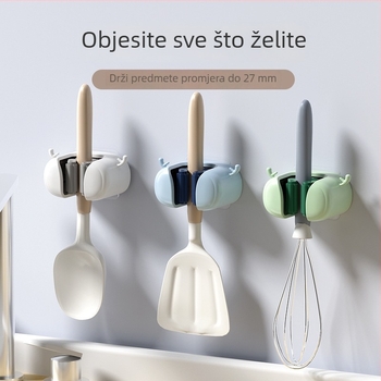 Klip za mop s rogovitim dizajnom – snažan, visok teret, bez bušenja, zidni držač za kupaonicu