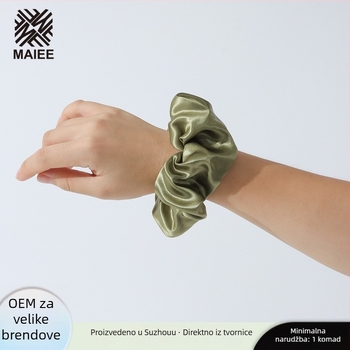 Maiee svilena gumica za kosu, 5.5 cm, ručno izrađena, visoka elastičnost, lagani luksuzni stil