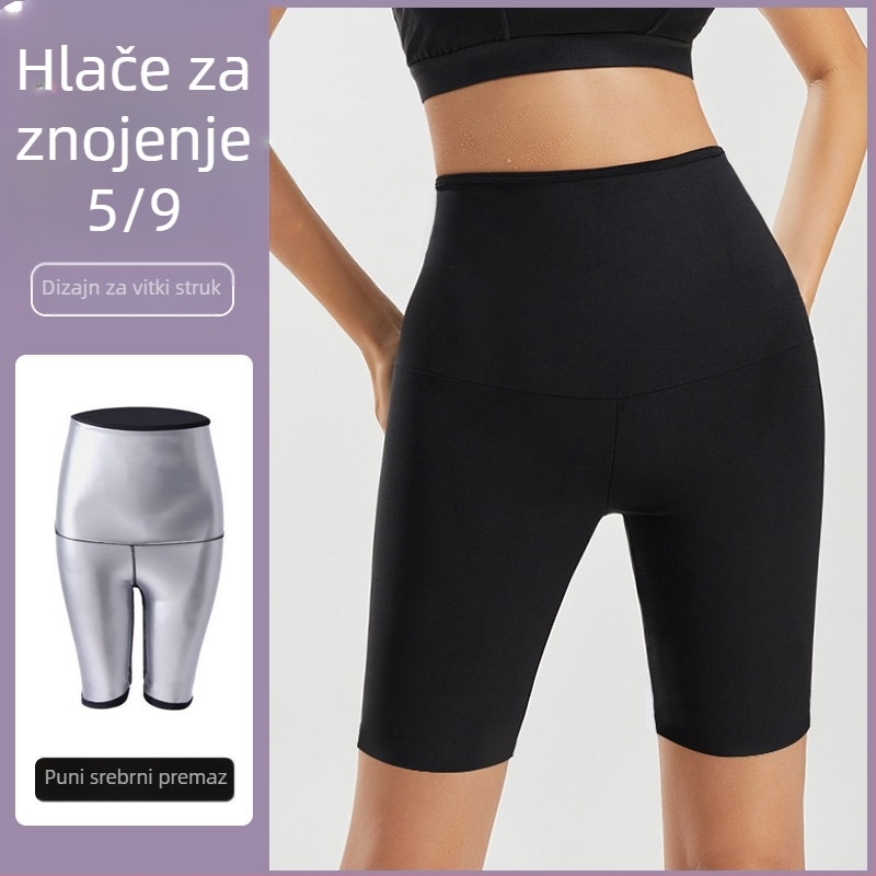 Ženski set za znojenje za fitness – Poboljšana verzija sagorijevanja masnoće, top i hlače za kontrolu trbuha