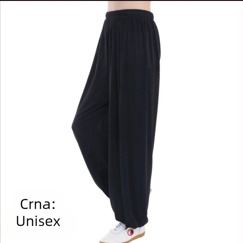 Hlače Tai Chi od Ice Silk za vježbanje, unisex, velike veličine, lantern stil, Tai Chi proljeće-ljeto.