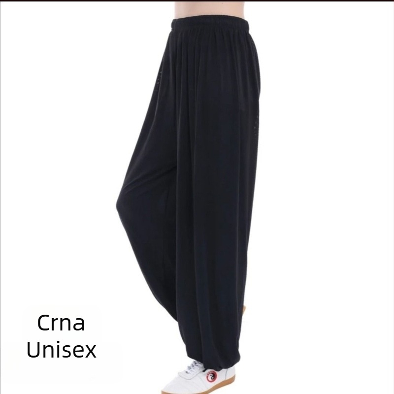 Hlače Tai Chi od Ice Silk za vježbanje, unisex, velike veličine, lantern stil, Tai Chi proljeće-ljeto.