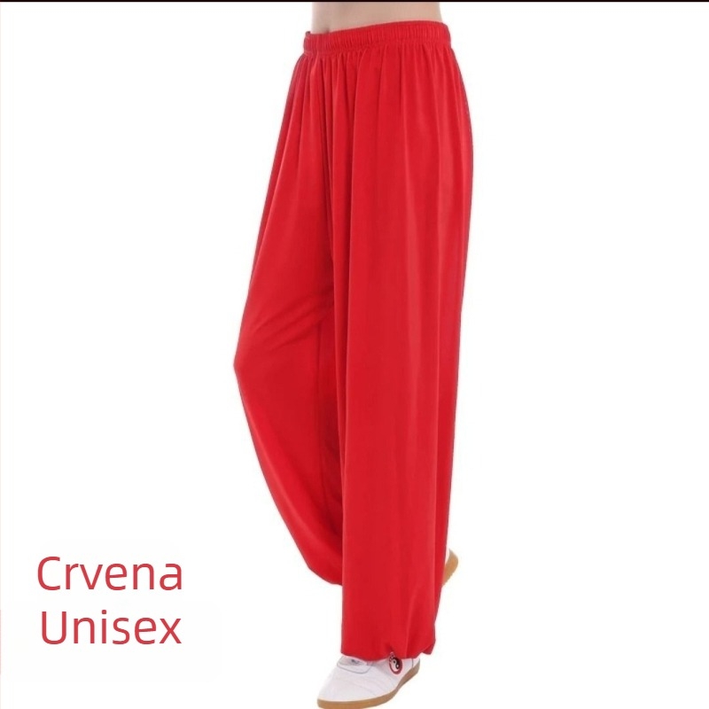 Hlače Tai Chi od Ice Silk za vježbanje, unisex, velike veličine, lantern stil, Tai Chi proljeće-ljeto.