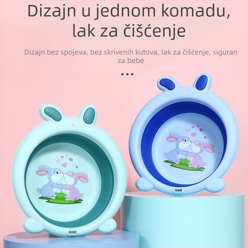 Zeka sklopiva dječja umivaonica za lice i noge – plastična, stohabilna, za novorođenčad