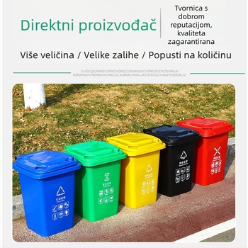 Plastični koš za smeće 30 L, kvadratni, s dodirnim poklopcem, za kućnu i komercijalnu upotrebu; pogodan za dnevni boravak, kuhinju i kupaonicu te dom ili studentski dom, unutarnja i vanjska uporaba.