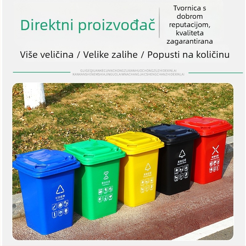 Plastični koš za smeće 30 L, kvadratni, s dodirnim poklopcem, za kućnu i komercijalnu upotrebu; pogodan za dnevni boravak, kuhinju i kupaonicu te dom ili studentski dom, unutarnja i vanjska uporaba.