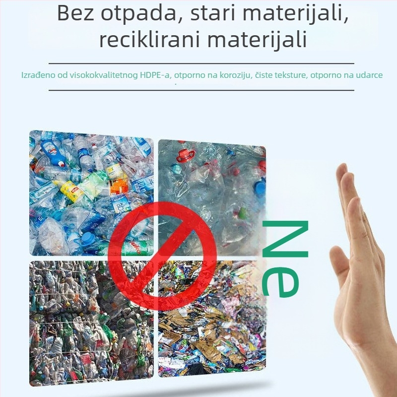 Plastični koš za smeće 30 L, kvadratni, s dodirnim poklopcem, za kućnu i komercijalnu upotrebu; pogodan za dnevni boravak, kuhinju i kupaonicu te dom ili studentski dom, unutarnja i vanjska uporaba.