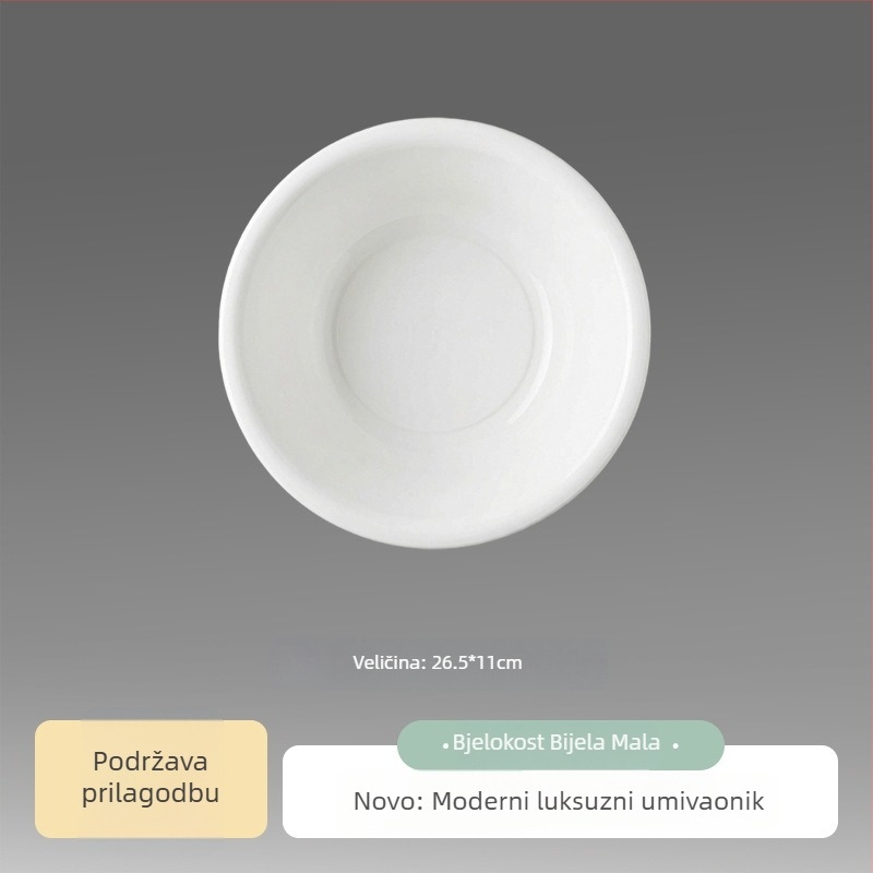 Sklopiva plastična misa za pranje lica i kose, okrugla misa za pranje povrća, proširiva velika misa.