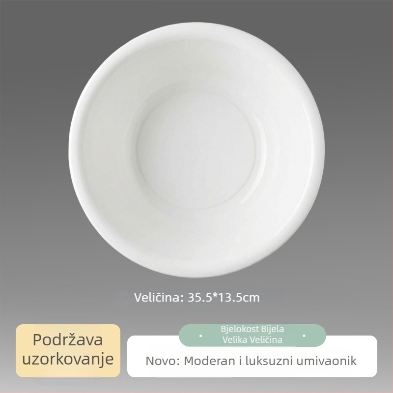 Sklopiva plastična misa za pranje lica i kose, okrugla misa za pranje povrća, proširiva velika misa.