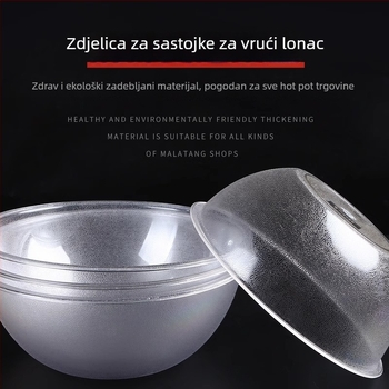 Prozirna okrugla PET posuda za samostalni odabir povrća za hot pot