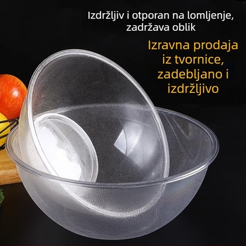 Prozirna okrugla PET posuda za samostalni odabir povrća za hot pot
