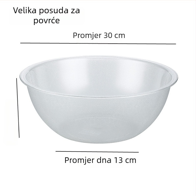 Prozirna okrugla PET posuda za samostalni odabir povrća za hot pot