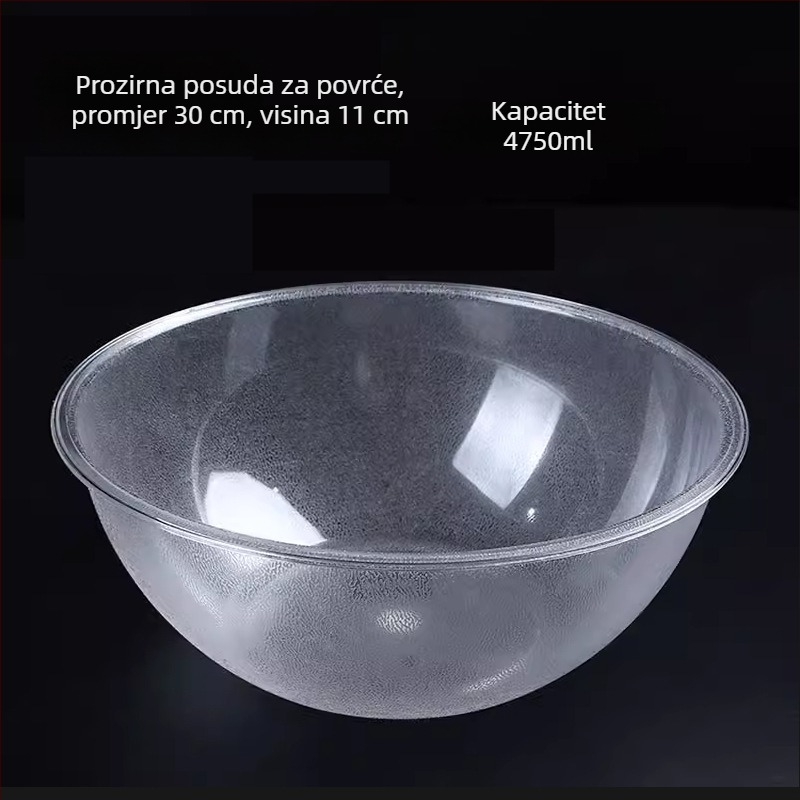 Prozirna okrugla PET posuda za samostalni odabir povrća za hot pot