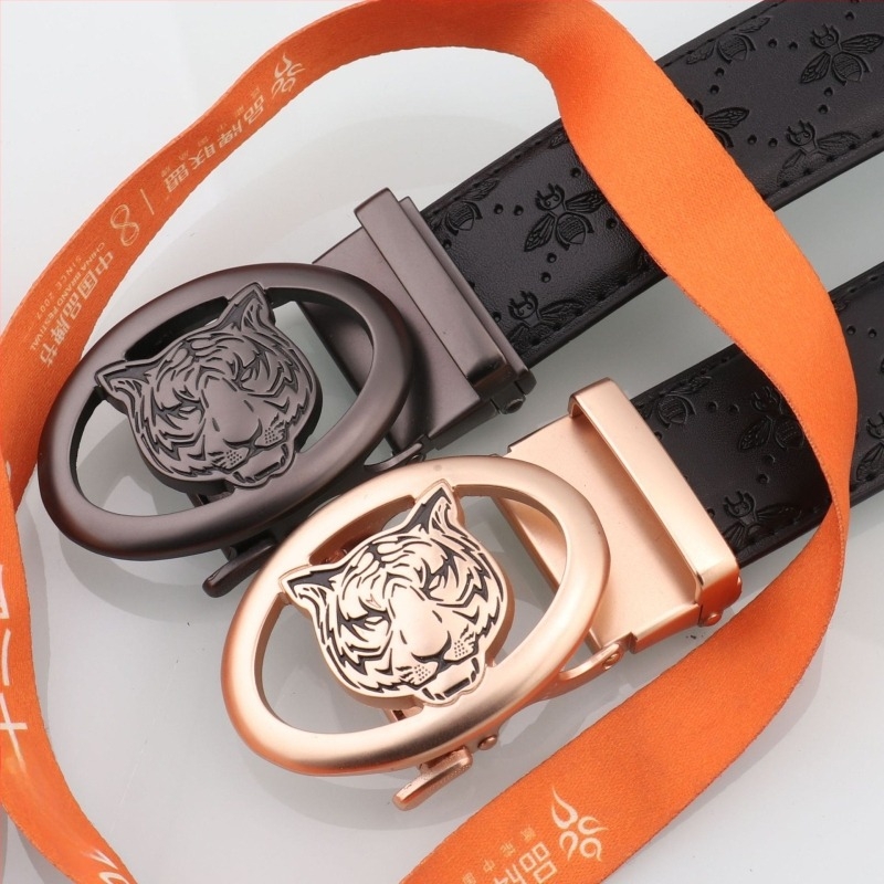 Muški kožni kaiš s OK logom, automatska kopča, poslovno casual stil, širina 2–4 cm, veličina 120