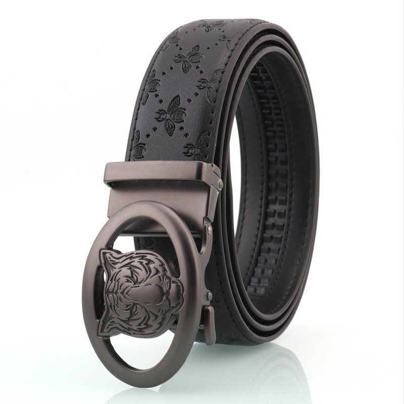 Muški kožni kaiš s OK logom, automatska kopča, poslovno casual stil, širina 2–4 cm, veličina 120
