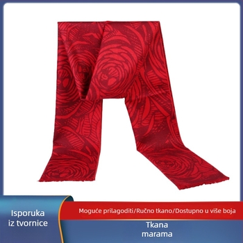 Muški šal s prugama, zimska toplina, imitacija kašmira, poslovni stil