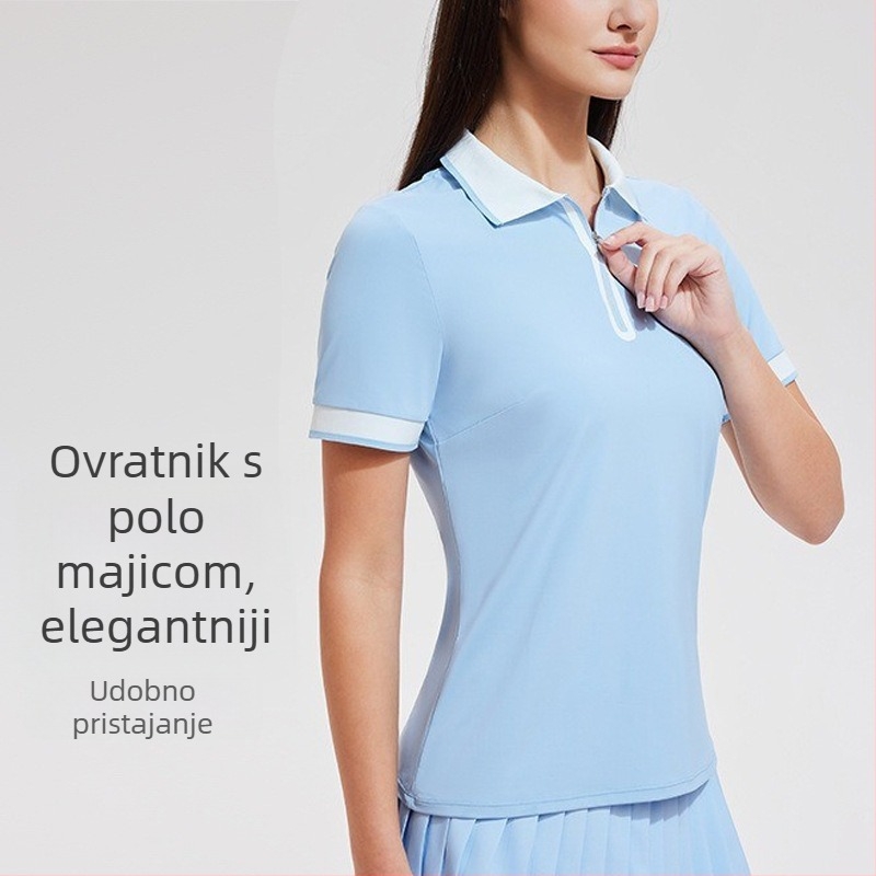 Ženski golf polo top – ljetni sportski top, prozračan, prikladan za fitness i trčanje