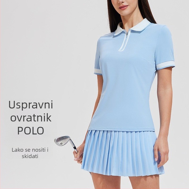 Ženski golf polo top – ljetni sportski top, prozračan, prikladan za fitness i trčanje