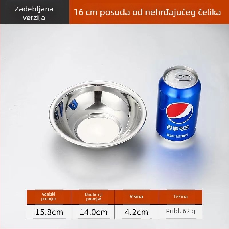 Nehrđajuća čelična posuda za začine — debela konstrukcija, višestruka namjena za kuhinje, restorane, hotele i kućnu upotrebu