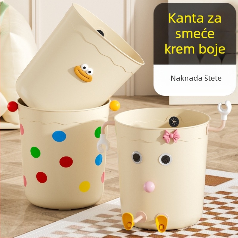 Plastični koš za smeće bez poklopca, kapaciteta 8 L, za kućnu upotrebu – dnevni boravak, spavaća soba, kuhinja, kupaonica, ured, studentski dom