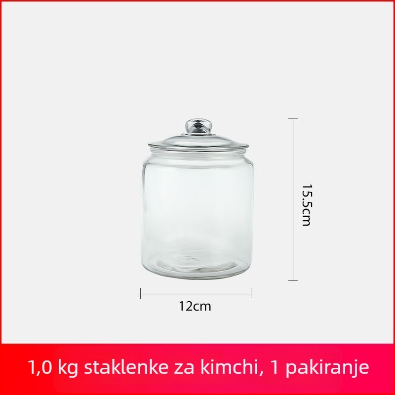 Stakleni posude za kiseljenje s širokim otvorom, debeli zidovi, prehrambene kvalitete, zatvorene staklenke za šećerni češnjak, kapacitet do 300 ml