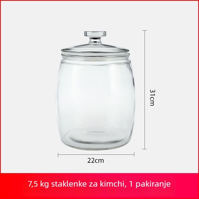 Stakleni posude za kiseljenje s širokim otvorom, debeli zidovi, prehrambene kvalitete, zatvorene staklenke za šećerni češnjak, kapacitet do 300 ml