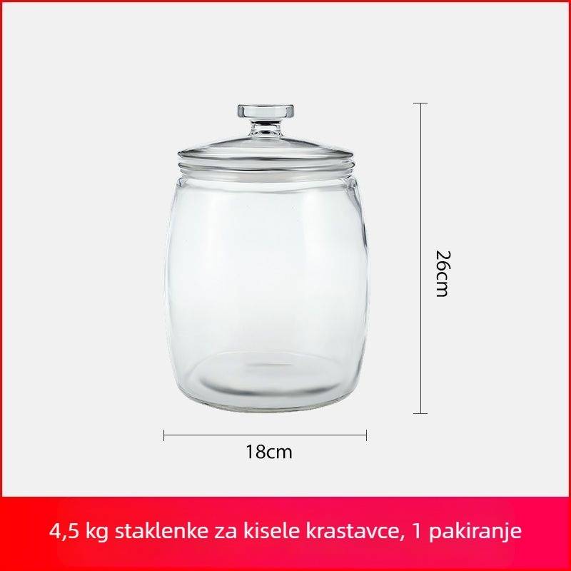Stakleni posude za kiseljenje s širokim otvorom, debeli zidovi, prehrambene kvalitete, zatvorene staklenke za šećerni češnjak, kapacitet do 300 ml