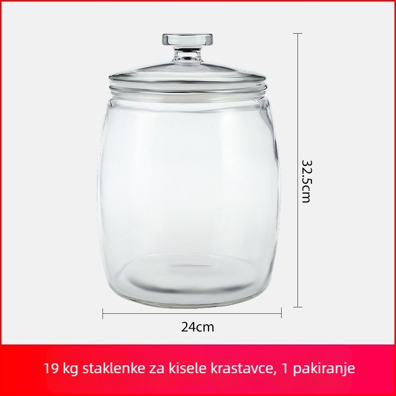 Stakleni posude za kiseljenje s širokim otvorom, debeli zidovi, prehrambene kvalitete, zatvorene staklenke za šećerni češnjak, kapacitet do 300 ml