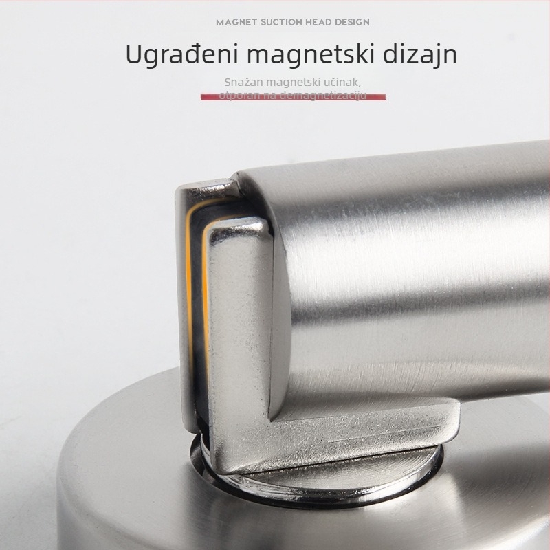 Magnetska hvataljka za vrata od nehrđajućeg čelika, produžena i ojačana, za sigurnosna i protupožarna vrata, za spavaće sobe i balkone
