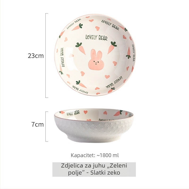 Crna porcelanska zdjela za juhu, 2025 novi model, ekstra velika za kućnu upotrebu – zdjela za ribu sa kiselim kupusom, velika zdjela za juhu