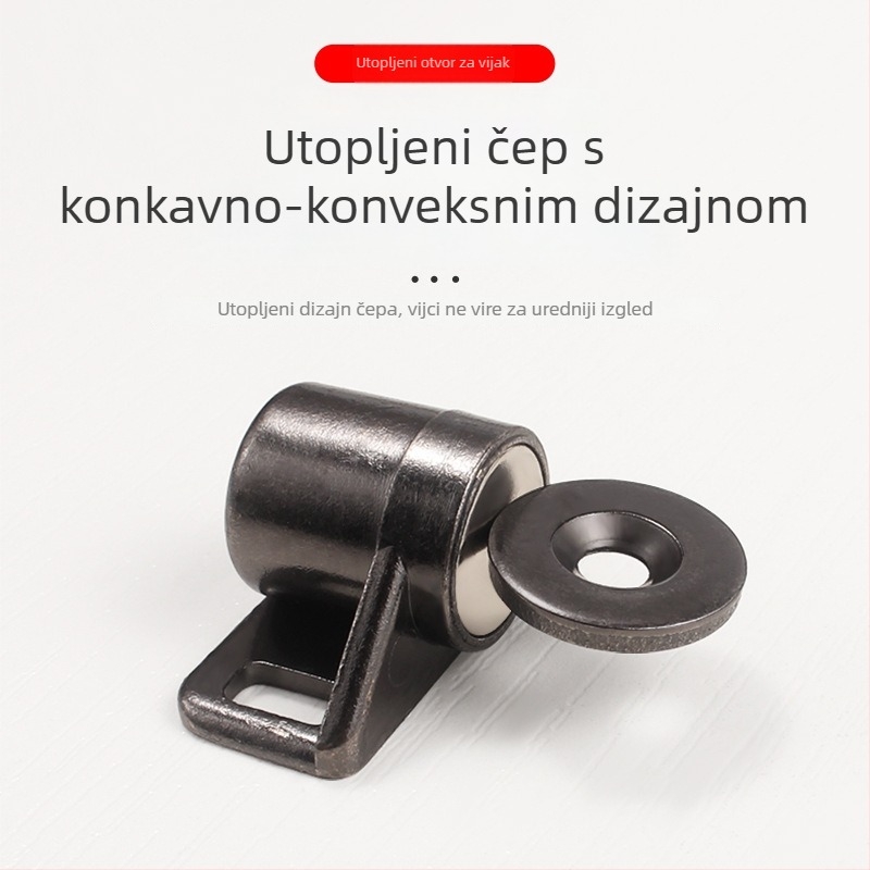 Brončani magnetski držač za ormarske vrata s automatskim držanjem