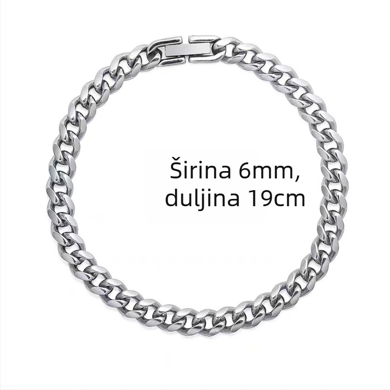 Titanij-čelična narukvica za muškarce – lagani luksuz, unisex nakit, nišni dizajn