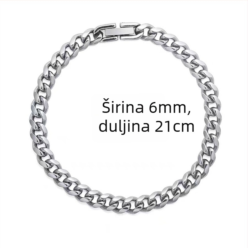 Titanij-čelična narukvica za muškarce – lagani luksuz, unisex nakit, nišni dizajn