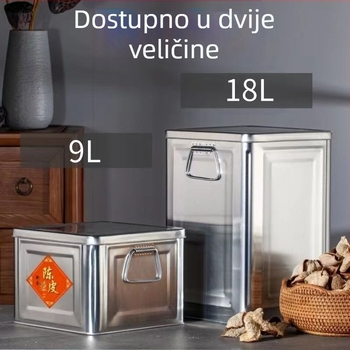 Učvršćeni metalni spremnik za čaj, velik kapacitet, hermetički zatvoren spremnik za sušenu koru mandarine