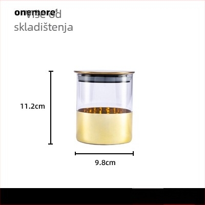 Staklena posuda od borosilikatnog stakla s hermetičnim zatvaranjem, otporna na vlagu, 800–1000 ml, za mlijeko u prahu, hranu i žitarice