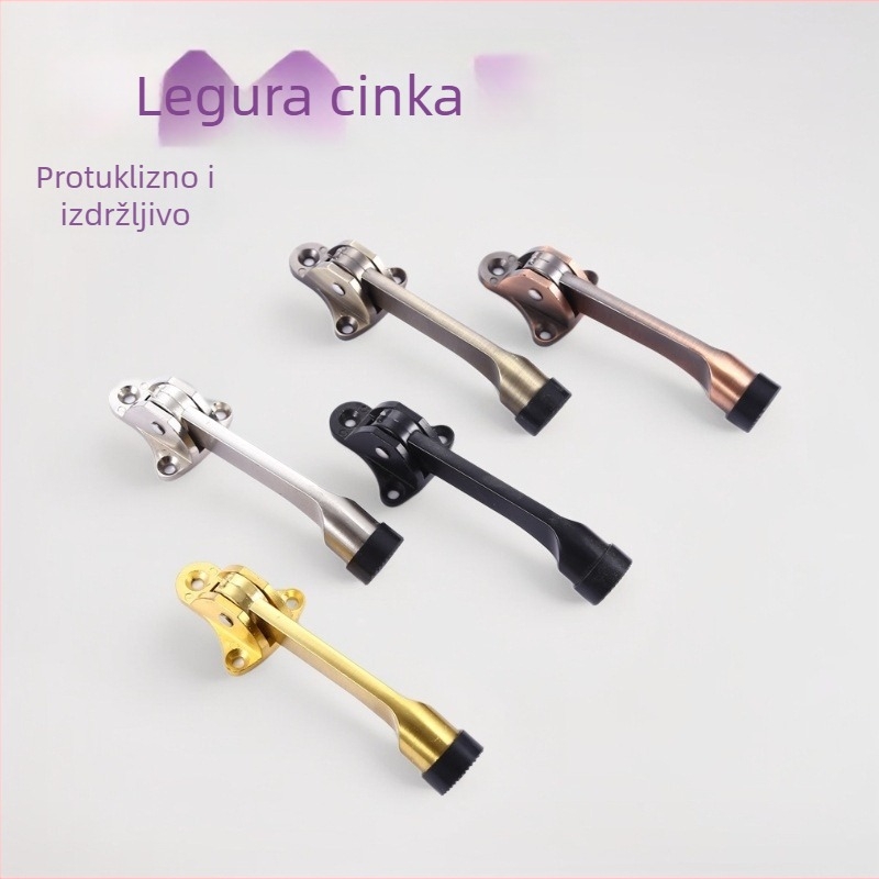 Vrh vrata od cinkovog legura, oblik potkove, američki stil s pedalama, gumeni zaštitnik od udara i ograničivač vrata.