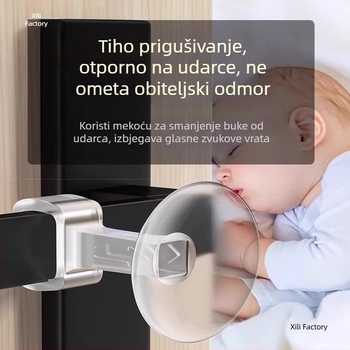 Silikonska zaštita kvake vrata s usisnom čašicom, za kupaonicu