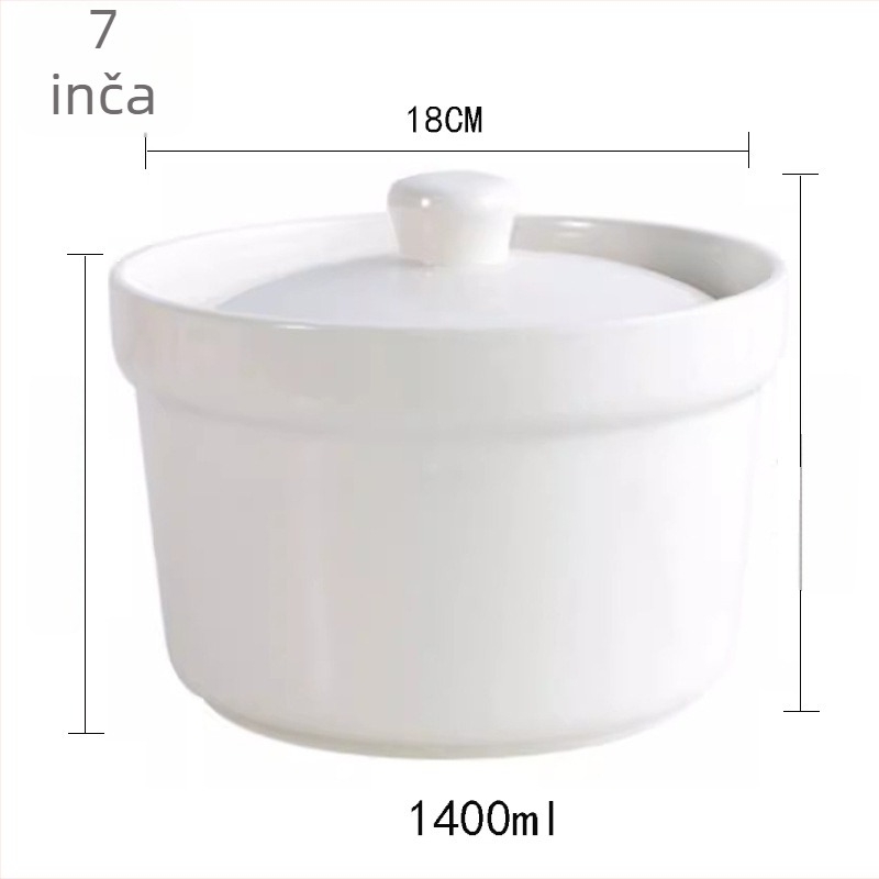 Keramička posuda za začine s poklopcem, kuhinja, čvrsti začini, s otisnutim logom
