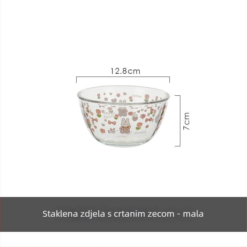 Staklena posuda velikog kapaciteta, prehrambene kvalitete, otporna na visoke temperature, za miješenje tijesta, pečenje i salate