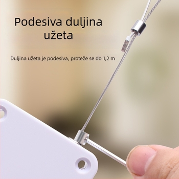 Automatski zatvarač vrata sa užetom za staklena vrata, bez bušenja, kućna uporaba