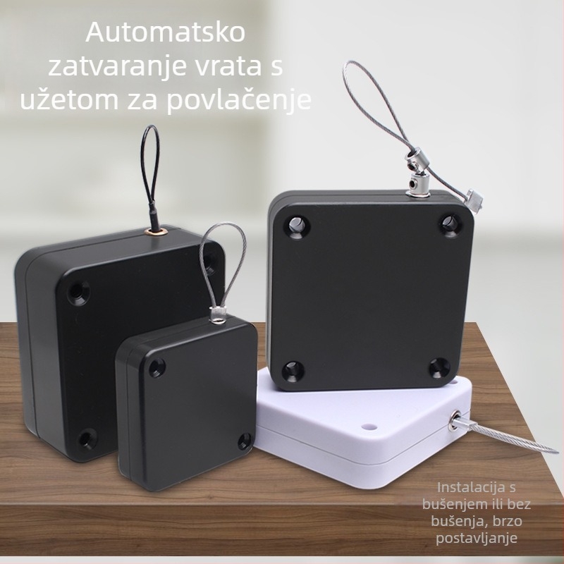 Automatski zatvarač vrata sa užetom za staklena vrata, bez bušenja, kućna uporaba