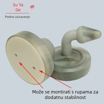Podni vrata stopper sa silikonskom zaštitom, bez bušenja, bijeli plastični set za spavaću sobu