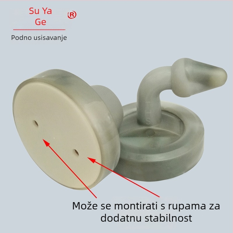 Podni vrata stopper sa silikonskom zaštitom, bez bušenja, bijeli plastični set za spavaću sobu