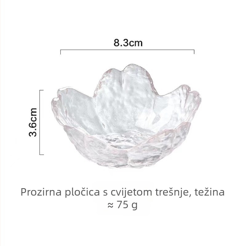 Debljano staklena ploča za voće, ukrasni dodatak dnevnom boravku, zdjela za rezance, otporna zdjela za salatu, pladanj za sjemenke, užine i deserte