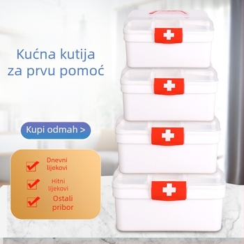 Prijenosna plastična kutija za lijekove za kućnu upotrebu, kompaktna medicinska kutija za lijekove s mogućnošću tiskanja logotipa