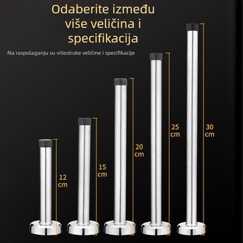Produženi vrata stopper od nehrđajućeg čelika, bez bušenja – kućna zaštita vrata