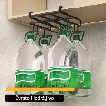 Zidni držač za dasku za rezanje i poklopce lonaca ispod kuhinjskog ormarića, višenamjenski spremnik za pohranu, bez bušenja