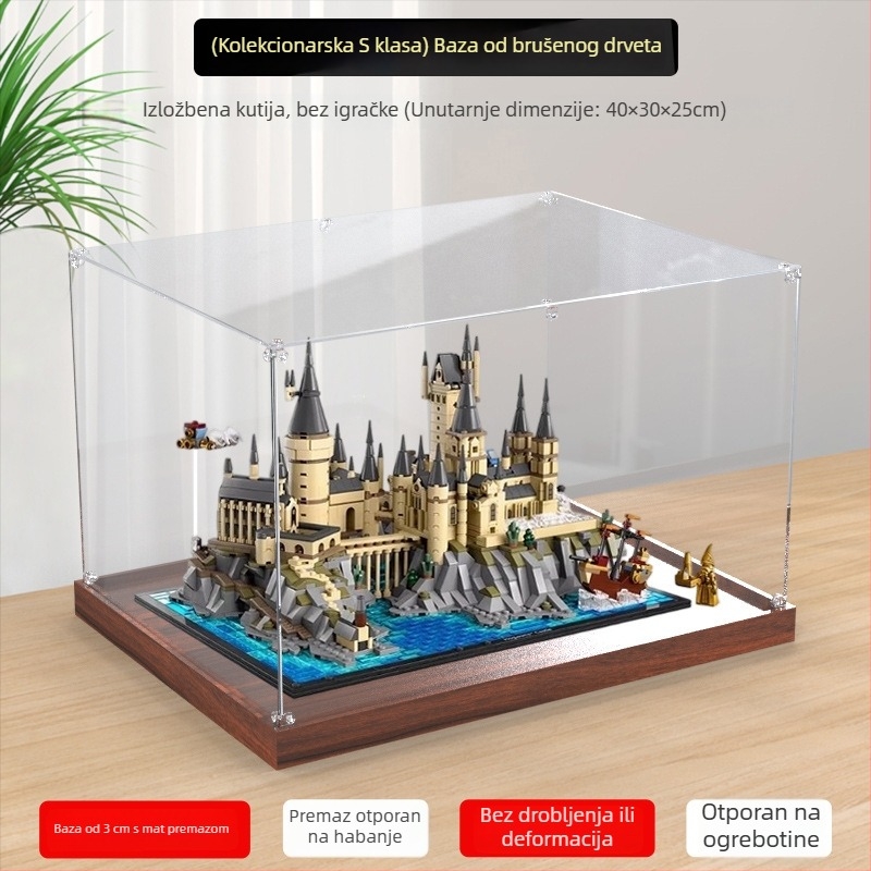 Akrilni kut za izlaganje LEGO 76419 Hogwarts Castle – zaštita od prašine, stolni eksponat